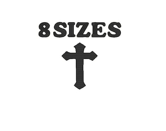 Pointed Cross Embroidery Design, Multiple Sizes (Digitized Files)