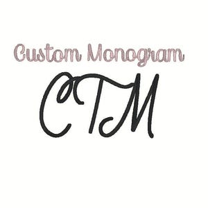 Diseño de bordado de monograma moderno personalizado, archivo de digitalización de bordado de monograma de 3 letras personalizado