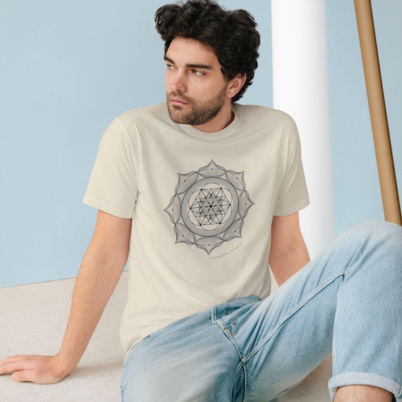 Organic Cotton Seed of Life Unisex T-shirt, Sacred Geometry Shirt