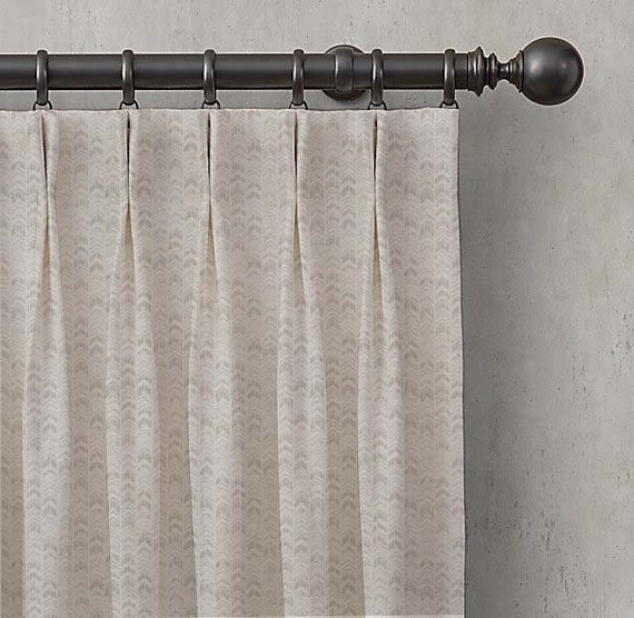 Lined Double Pinch Pleat Custom Drapery Panels Etsy