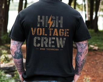 T-shirt grafica High Voltage Crew / Unisex vestibilità comoda 100% cotone USA S - 3XL