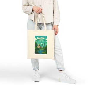 Austin Texas Tote Bag, Eco-Friendly Bag, City Souvenir, Large Tote, Shopping Tote, Perfect Gift, Travel Bag