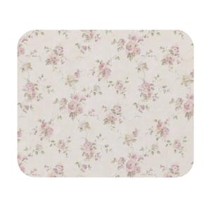 Vintage Floral Mouse Pad, Cute Office Decor, Feminine Desk Accessory, Gift for Her, Computer Mouse Mat, Spring Decor