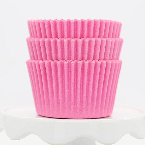 Solid Light Pink Cupcake Liners | Light Pink Greaseproof Baking Cups - 36 count pack