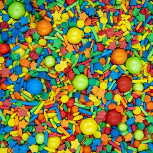 Sprinkles Mix - Prime Time | Back To School, Circus Sprinkle Medley, Edible Blend - 4oz bottle
