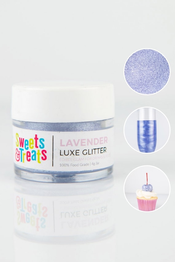 Lavender Purple Edible Glitter for Drinks, Cakes, and Food 0.5oz jar