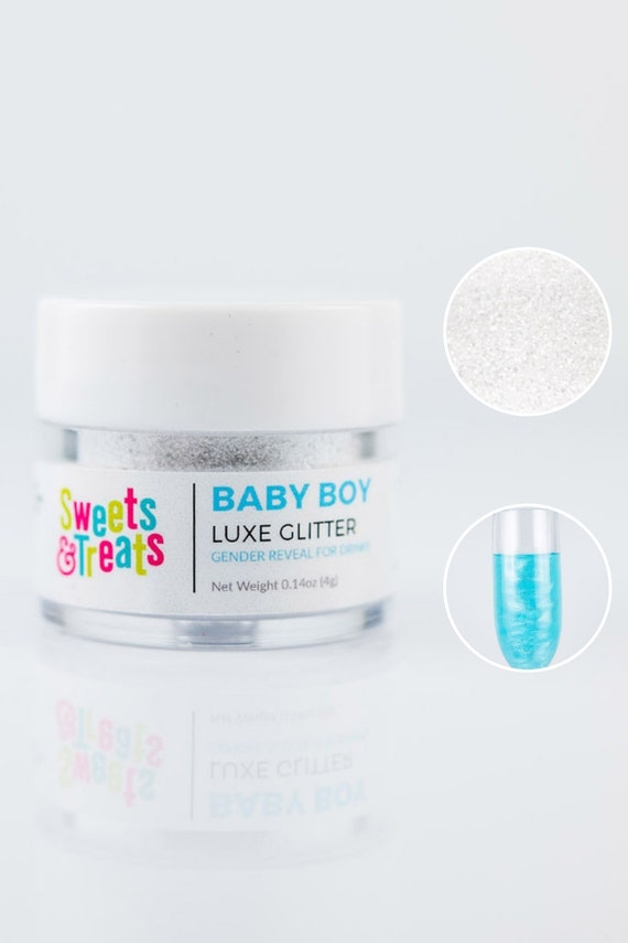 Baby Boy Gender Reveal Edible Glitter Baby Blue Gender Reveal Edible