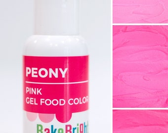 Peony Pink Food Coloring Gel for Cakes, Cookies, Frosting, Fondant - 21g (0.75oz) Bottle