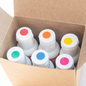 Rainbow Food Coloring Gel Set for Cakes, Cookies, Frosting, Fondant - 6 count - 21g (0.75oz) Bottles