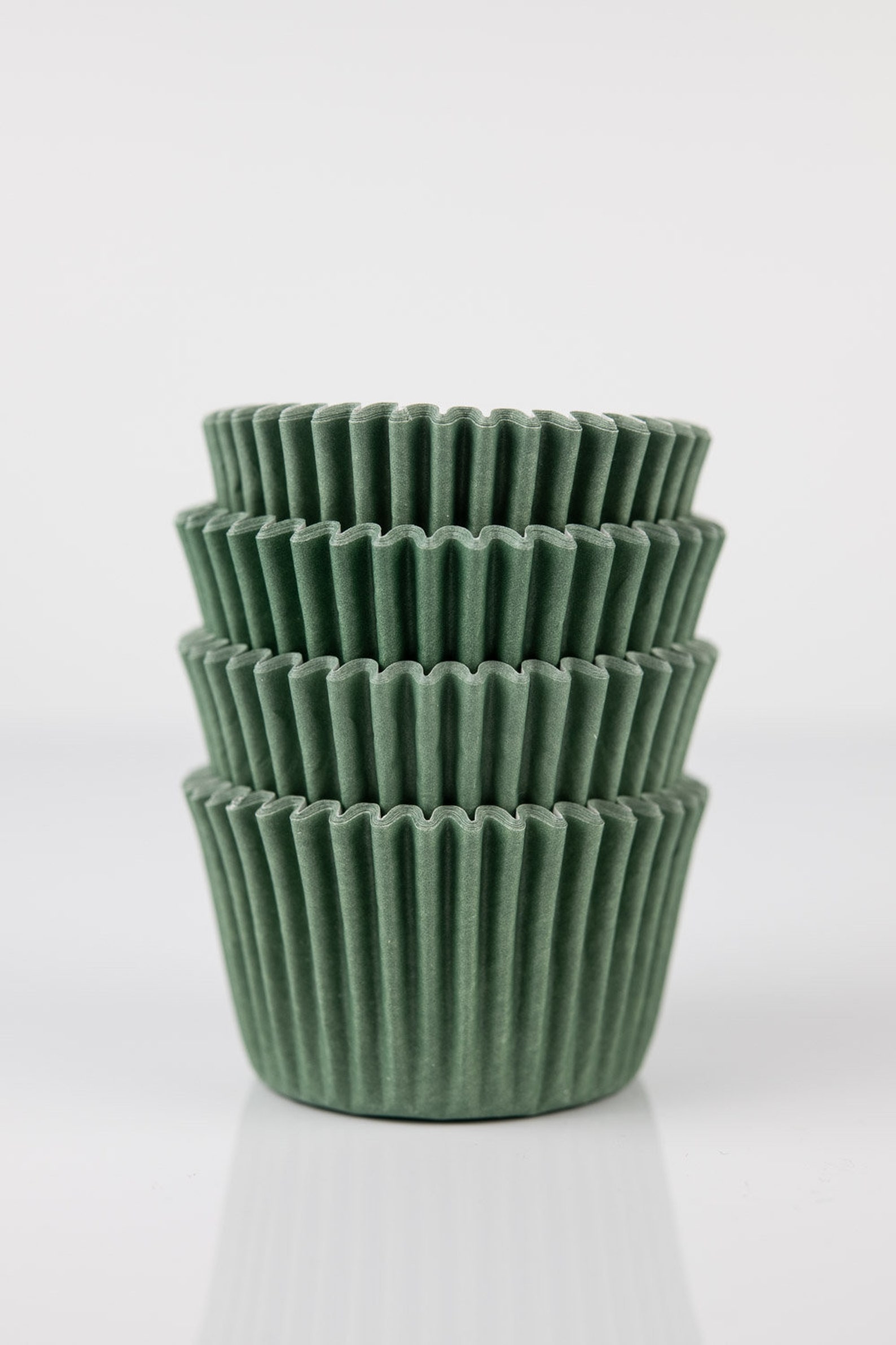 Forest Green Mini Cupcake Liners  Olive Greaseproof Midi Baking Cups  48 count pack
