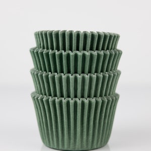 Green Mini Cupcake Liners Green Greaseproof Midi Baking Cups 48 count pack