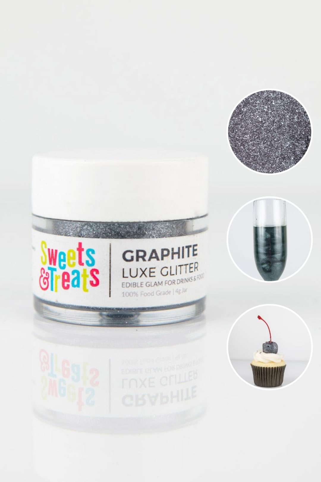 Graphite Black Edible Glitter for Drinks Cakes and Food Etsy