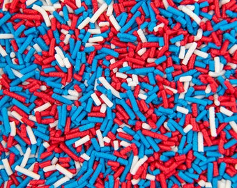 Sprinkles Mix - Patriotic Jimmies Sprinkles - 4oz Bag