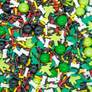Sprinkles Mix: Jurassic Paradise | Dino Park Sprinkle Medley, Edible Blend - 4oz bottle