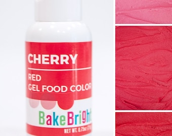 Cherry Red Food Coloring Gel for Cakes, Cookies, Frosting, Fondant - 21g (0.75oz) Bottle