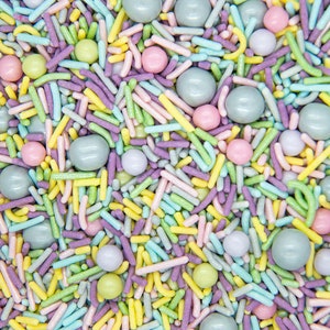 Sprinkles Mix - Sunday Best | Pastel Spring, Easter Sprinkle Medley, Edible Blend - 4oz bottle