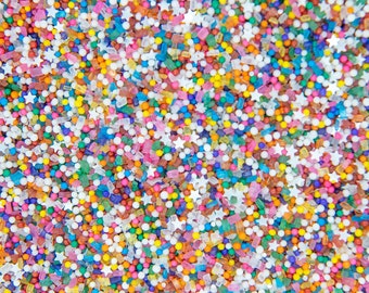 Sprinkles Mix - Confetti Popper | Rainbow, Birthday Party Sprinkle Medley, Edible Blend - 4oz bottle