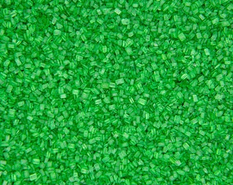Sugar Crystals Green | Chunky Green Sparkling Sugar Sprinkles - 4oz bottle