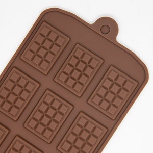 Waffle Silicone Chocolate Mold Mini Waffle Break Apart Chocolate Mold  1pc-12 Cavities Non-Stick Candy Baking Mold Protein & Energy Bar Molds