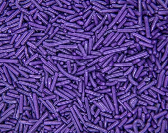 Jimmies Sprinkles Purple | Plum Jimmies Medley, Edible Blend - 4oz bottle