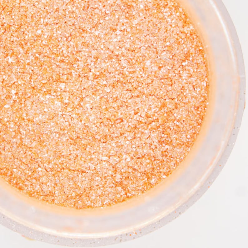 and Food Tangerine Orange Edible Glitter for Drinks 0.5oz jar Cakes 4g