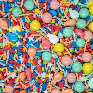 Sprinkles Mix - Birthday Vintage | Birthday Party Sprinkle Medley, Edible Blend - 4oz bottle