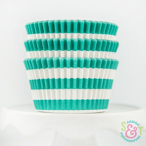 Rugby Stripe Yellow Cupcake Liners Yellow Stripe Greaseproof Etsy