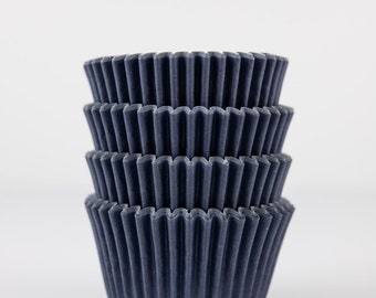 Navy Mini Cupcake Liners | Navy Blue Midi Baking Cups - 48 count pack