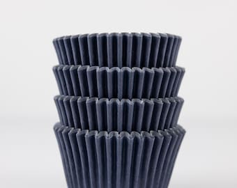 Navy Mini Cupcake Liners | Navy Blue Midi Baking Cups - 48 count pack