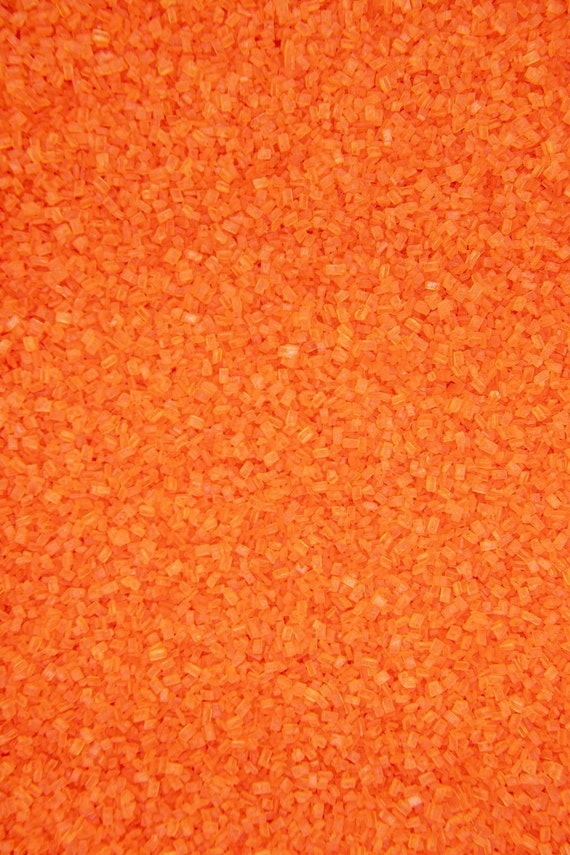 Sugar Crystals Orange | Chunky Orange Sparkling Sugar Sprinkles - 4oz bottle Il_570xn