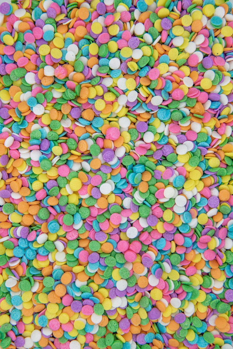 Quin Sprinkles Pastel Confetti Sequin Quins 4oz Bottle image 1