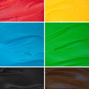 Basic Food Coloring Gel Set for Cakes, Cookies, Frosting, Fondant - 6 count - 21g (0.75oz) Bottles