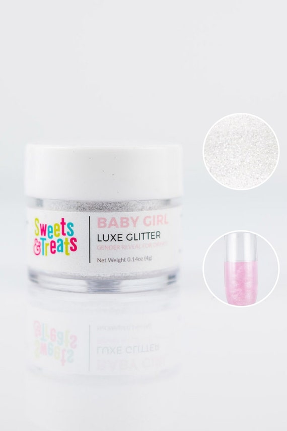 Baby Girl Gender Reveal Edible Glitter Baby Pink Gender Reveal Edible