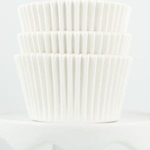 Solid White Cupcake Liners BakeBright Baking Cups | 36 count pack