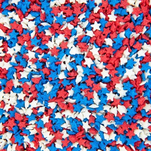 Sweet Sprinkles - Patriotic Star Quins - 4oz Bag