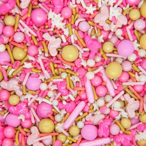 Sprinkles Mix - Standing Tall | Flamingo Summer Sprinkle Medley, Edible Blend - 4oz bottle