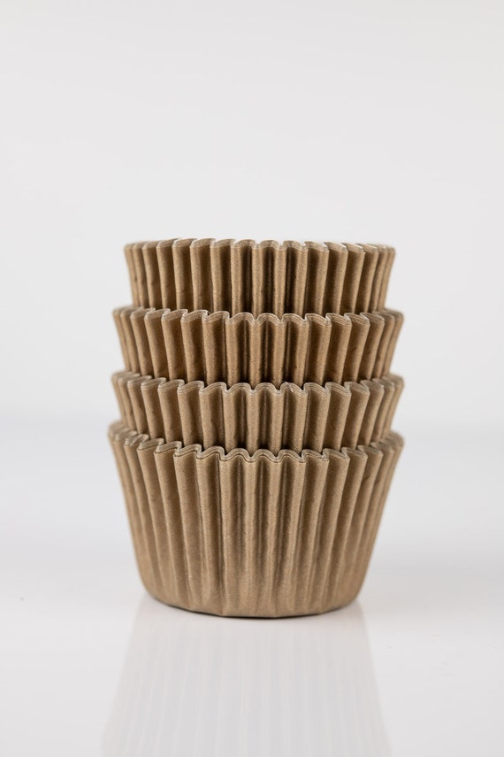 Gold Mini Cupcake Liners Gold Greaseproof Midi Baking Cups 48 count