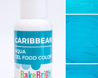 Caribbean Aqua Food Coloring Gel for Cakes, Cookies, Frosting, Fondant - 21g (0.75oz) Bottle