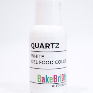 Quartz White Food Coloring Gel for Cakes, Cookies, Frosting, Fondant - 21g (0.75oz) Bottle