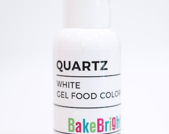 Quartz White Food Coloring Gel for Cakes, Cookies, Frosting, Fondant - 21g (0.75oz) Bottle