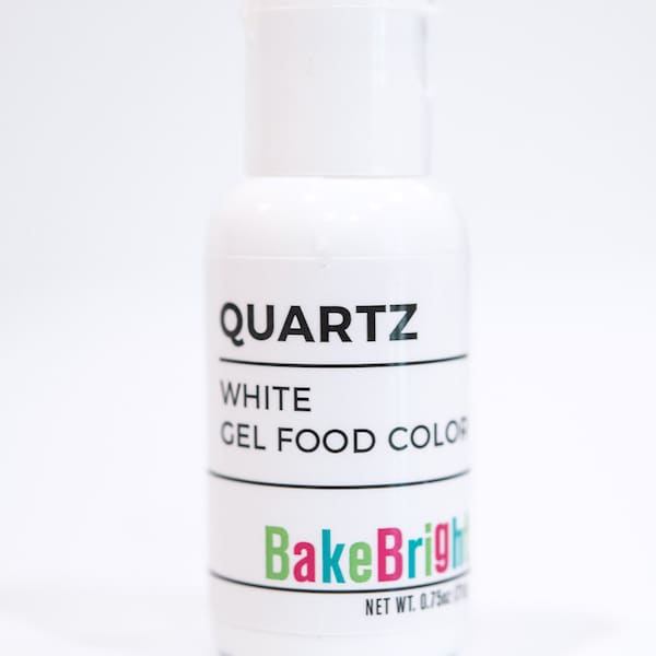 Quartz White Food Coloring Gel for Cakes, Cookies, Frosting, Fondant - 21g (0.75oz) Bottle