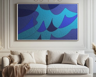Mar Azul | Pintura para parede moderna e ousada | Download instantâneo | Pintura Digital | Galeria de Arte Digital | Printable Cod 8