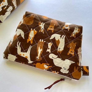 Pochette matelassée à fermeture éclair, Amoureux des chiens