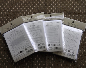 Tela Olympus Sashiko Hana-Fukin: Cristal de nieve, Petunia, Arare Kikko, Asanoha