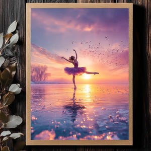 Ballerina Digital Art Print, Ballet Dancer Art, Digital Poster, Wall Art, Instant Download, Home Décor, Gift , Trendy Prints, Nursery Print