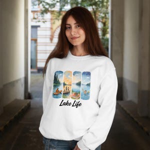Lake Life Collage ClipArt - serene scènes aan het meer voor sublimatieontwerp en directe download