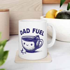 Taza de cerámica divertida para papá: &quot;Dad Fuel&quot;, regalo para el Día del Padre, cumpleaños, papá primerizo, amantes del café, taza con humor, regalos para papás