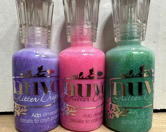 Nuvo Glitter Drops set in 3 Bright colors - Add sparkle to your creations!