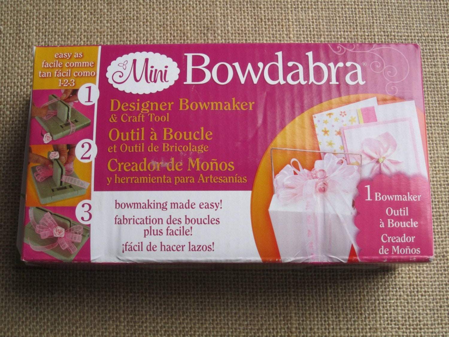 Bowdabra Mini Hair Bow Maker Gift Set Tool DVD Wire 