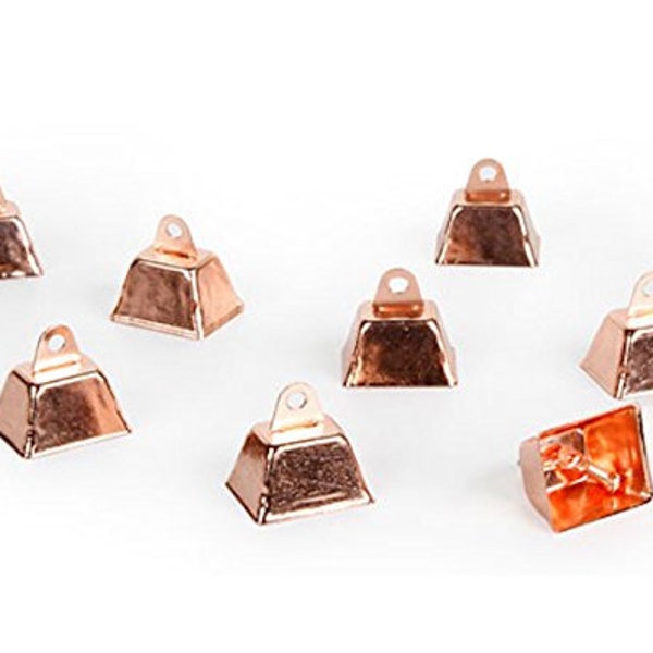 12 Copper Color Cow Bells Crafts - Perfect for Christmas - Cowbells